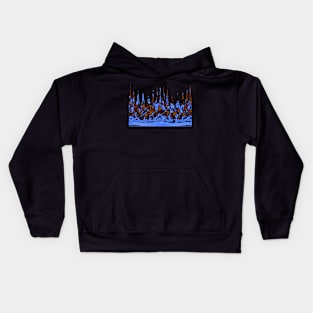 Burning Mountains Landscape Pattern Kids Hoodie